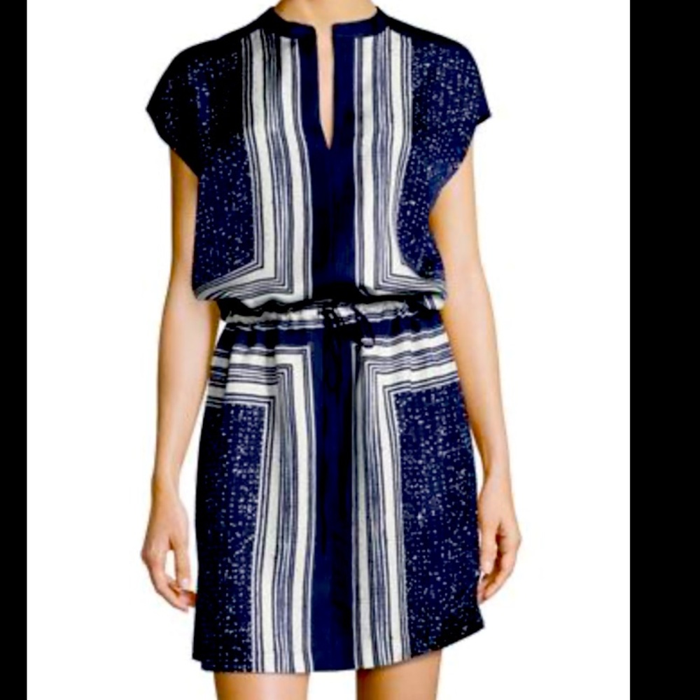 Vince Scarf print silk dress